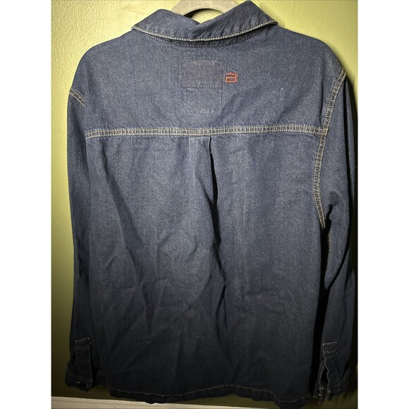 NWOT BUFFALO DAVID BITTON Joshua-X Denim Shirt Jacket Mens Large Blue Jean - Picture 3 of 3
